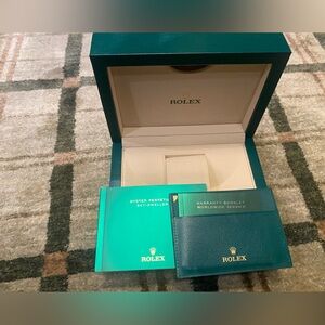 Rolex Green and Cream Watch Box Set empty original